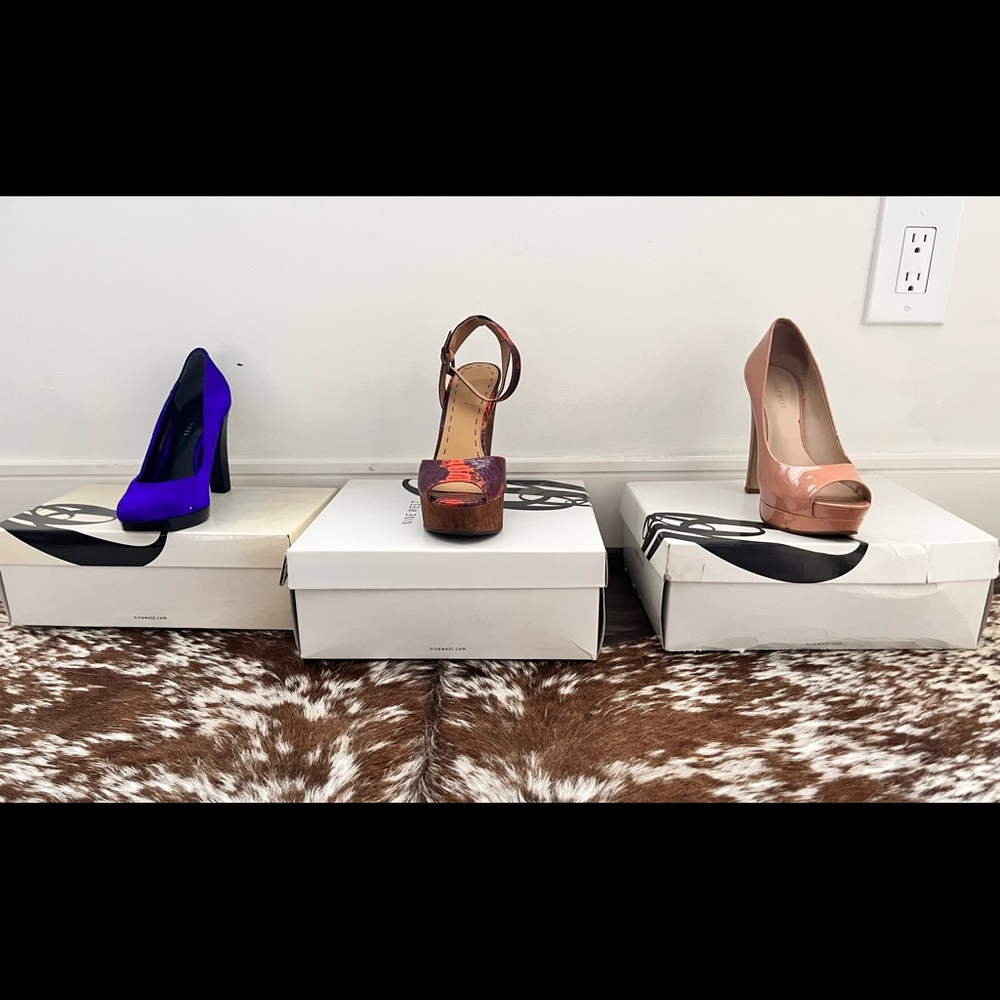 Nine West Fire Sale!! Dark blue suede, sz 6.5; others are sz7